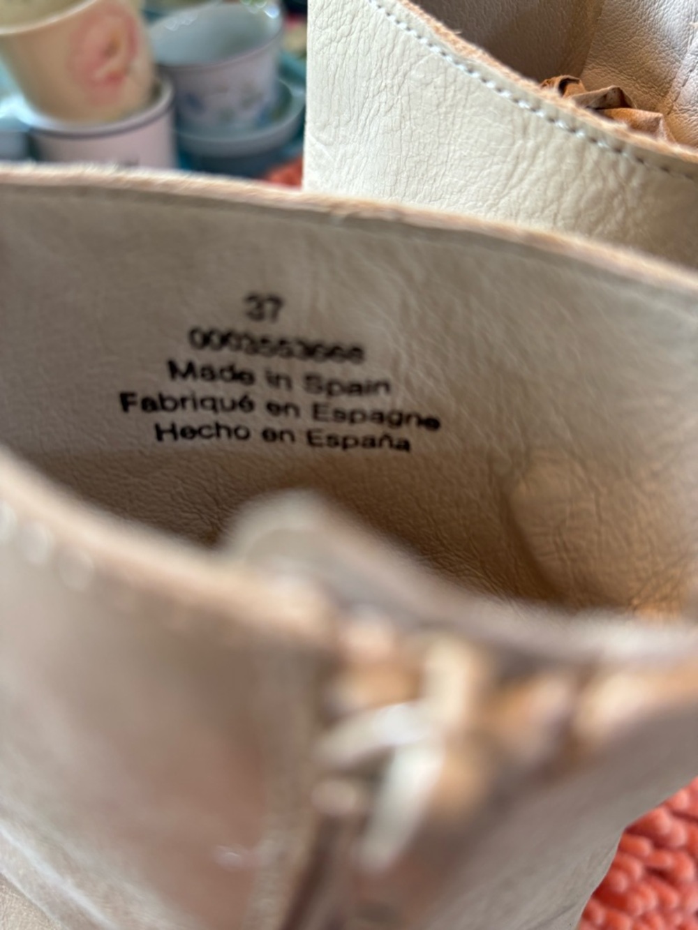 Cream Free People Ruby Platform Ankle Boots size 6.5 - Picture 5 of 11